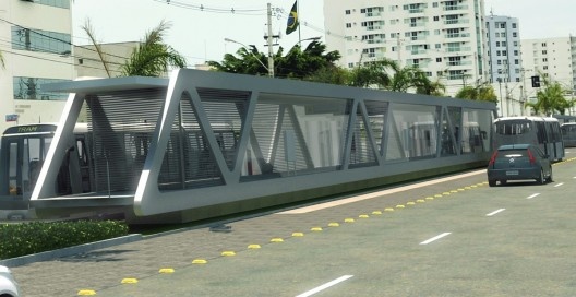 Perspectiva da Estação BRT de 3(três) metros de largura [IOPES e Real Multimídia]