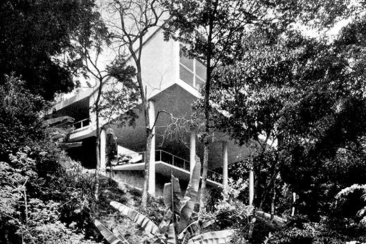 Residência Carmem Portinho, Bairro Jacarepaguá, Rio de Janeiro RJ, 1950. Arquiteto Affonso Eduardo Reidy<br />Foto acervo 