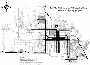 Fig. 8: Plano Diretor de Iluminação Pública da cidade de Salt Lake City (EUA) [www.ci.slc.ut.us]
