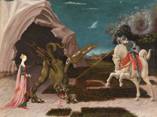 Paolo Uccello, <i>São Jorge e o Dragão</i>, c.1470<br />Imagem divulgação  [National Gallery, Londres]