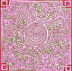 Untitled. Keith Haring,1989. Acrílico sobre tela – 100 x 100 cm