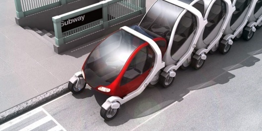 Smart City Car, William Mitchell<br />Desenho de Franco Vairani  [MIT Media Lab / William J. Mitchell]