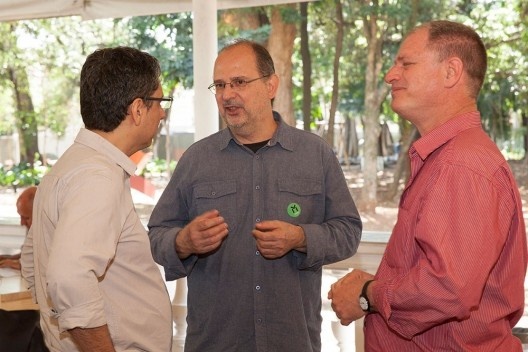 Fernando de Mello Franco, Abilio Guerra e Nelson Kon<br />Foto Fabia Mercadante 