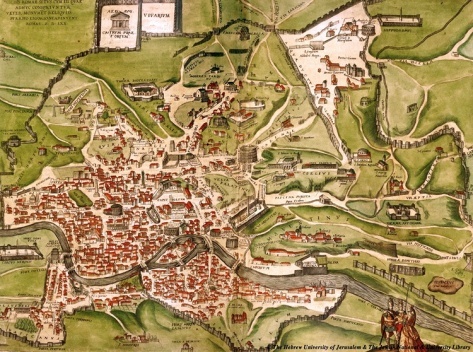 Mapa de Roma “Antigua Civitates Orbis Terrarum II”, 1575