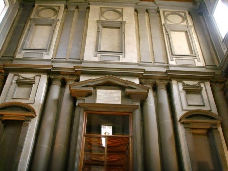 Internal view of the vestibule of the Laurentian Library<br />Foto Sailko  [Wikimedia Commons]