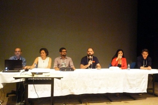 Representantes do SAMA, José Alberto Tostes (Unifap), Celma Chaves (UFPA), Felipe Melo de Souza (UFRR), Marcos Cereto (Ufam), Patrícia Orfila (UFT) e Ricardo Silveira Castor (UFMT)<br />Foto Claudia Helena Campos Nascimento 