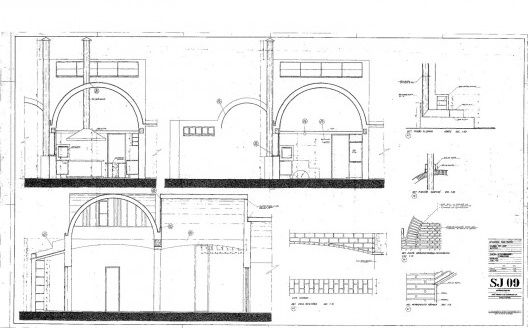 Residência dos Padres Claretianos, desenhos do projeto executivo, Batatais SP Brasil, 1984. Arquitetos Affonso Risi e José Mario Nogueira<br />Imagem divulgação  [Acervo FAU USP]