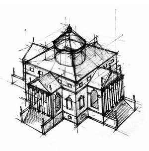 Fig. 3: Villa Capra (La Rotonda) de Palladio (1566-1571) [digart.img.digart.pl/data/img/94/25/miniaturki400/416491.jpg]
