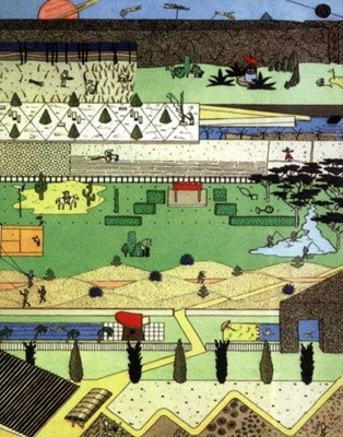 OMA (Rem Koolhaas e Elia Zenghelis), proposta para o parque de La Villette, Paris, 1982