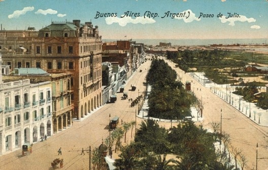 Paseo de Julio, Buenos Aires<br />Cartão postal  [Belle Époque dos Jardins]