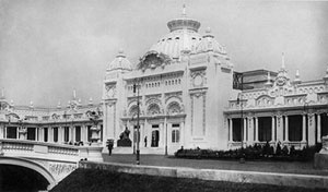 Palácio das Belas Artes na Exposição Franco-Britânica de 1908, Londres. Edifício demolido após evento [University of Marylands]