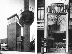 Figuras 06 e 07 – À esquerda, Fábrica de Borrachas e Preservativos Fromms Act, Berlim-Friedrichshagen. Arquitetos Korn & Weitzmann, 1928-1930 [JAEGER, Markus. Op. cit.]