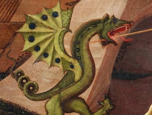 Paolo Uccello, <i>São Jorge e o Dragão</i>, detalhe, c.1459<br />Imagem divulgação  [Musée Jacquemart-André, Paris]
