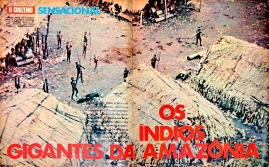 Páginas da revista "O Cruzeiro", número com a reportagem da 1ª viagem ao Xingu, Valdir Zwetsch, 1972