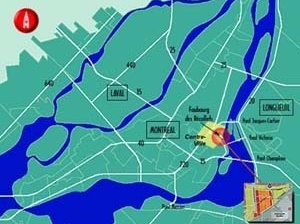 Cidade Multimídia em Montreal, mapa da região [CDTI – Information Technology Development Centres]