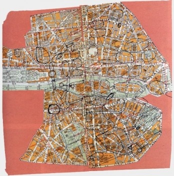 Mapa urbano situacionista, Guy Débord 