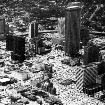 Figura 1 – Centro de cidade no EUA; resultado típico dos projetos de renovação urbana nos anos 60
