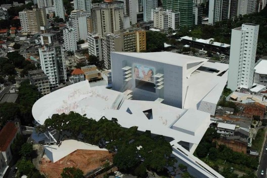 Teatro Castro Alves, proposta de Igor Guatelli para o concurso de requalificação e ampliação<br />Desenho divulgação 