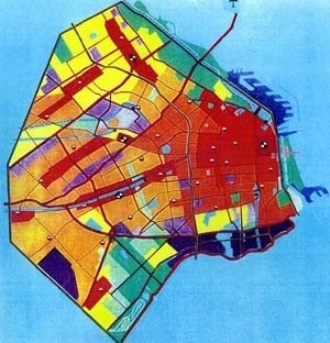 Plano Diretor para a cidade de Buenos Aires e diretrizes generais para a área metropolitana e sua Região, 1958. Proposta para a Cidade