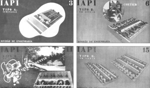 Housing models of the IAPI, done by Carlos Frederico Ferreira for the IV Panamericano Congress of Architects [BONDUKI, 1998]